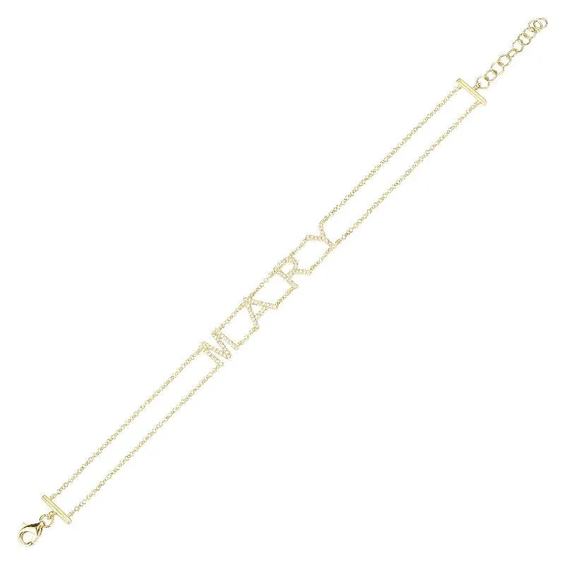 14K Diamond Personalized Bracelet (7.5mm)- Customize yours!