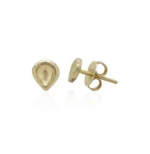 14k Gold Teardrop Studs