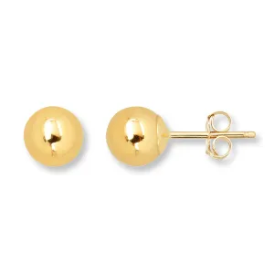 14K Yellow Gold 4MM Ball Studs