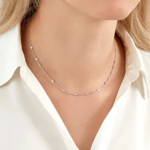 18KW DIAMOND CASCADE DIAMOND NECKLACE .72CT