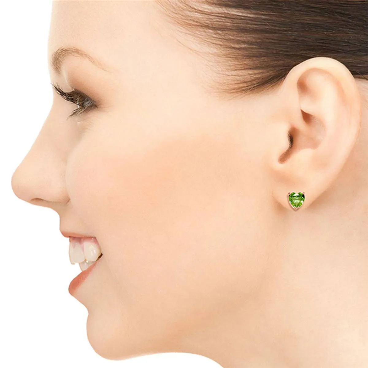 3.25 Carat 14K Solid Rose Gold Divinity Peridot Stud Earrings