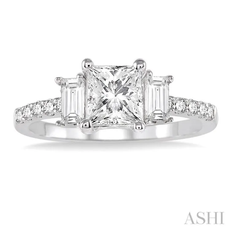 3/8 Ctw Diamond Semi-Mount Engagement Ring in 14K White Gold