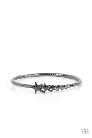 Astrological A-Lister Black Star Paparazzi Bangle Bracelet