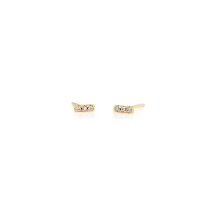 Bar Dash Crystal Stud Earrings