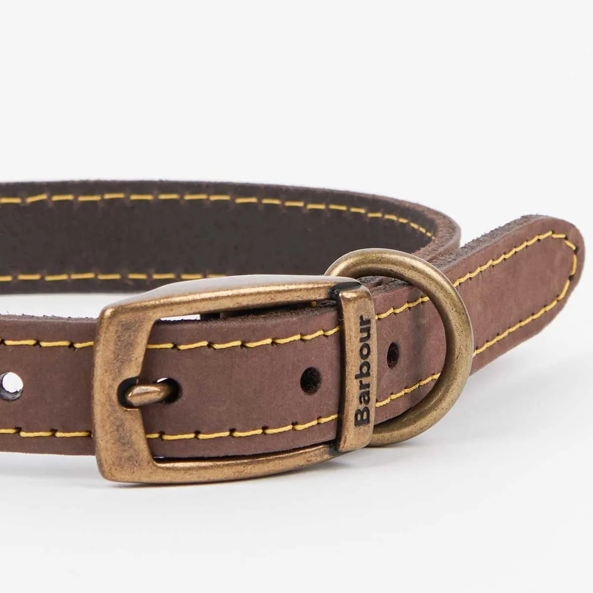 BARBOUR Leather Dog Collar - Brown