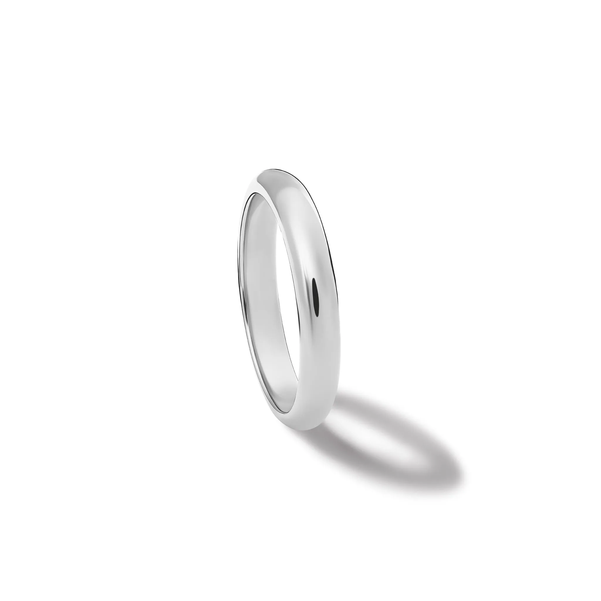 Barrel 3mm Wedding Band Silver