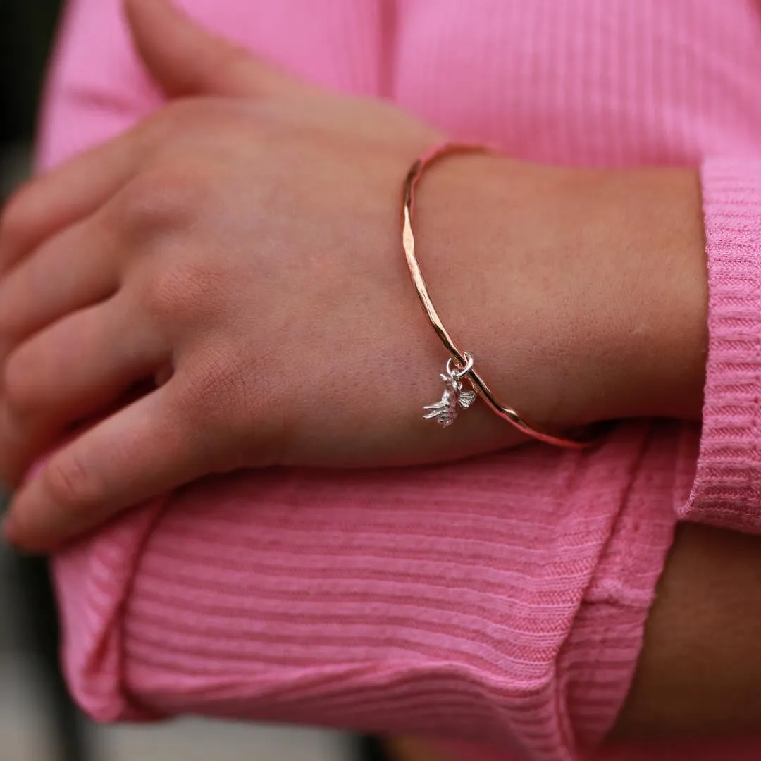 Bee Bangle | Silver - Gold