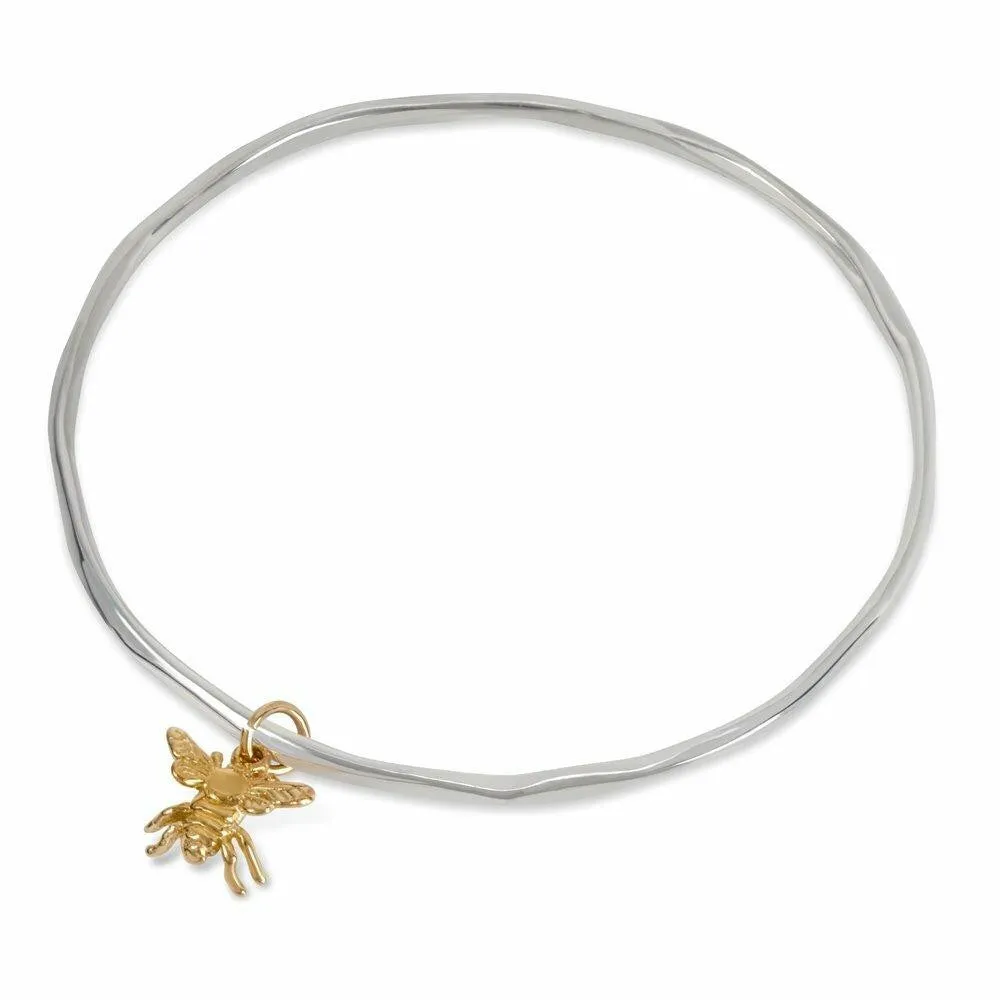 Bee Bangle | Silver - Gold