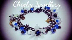 Blue Spring time charm bracelet