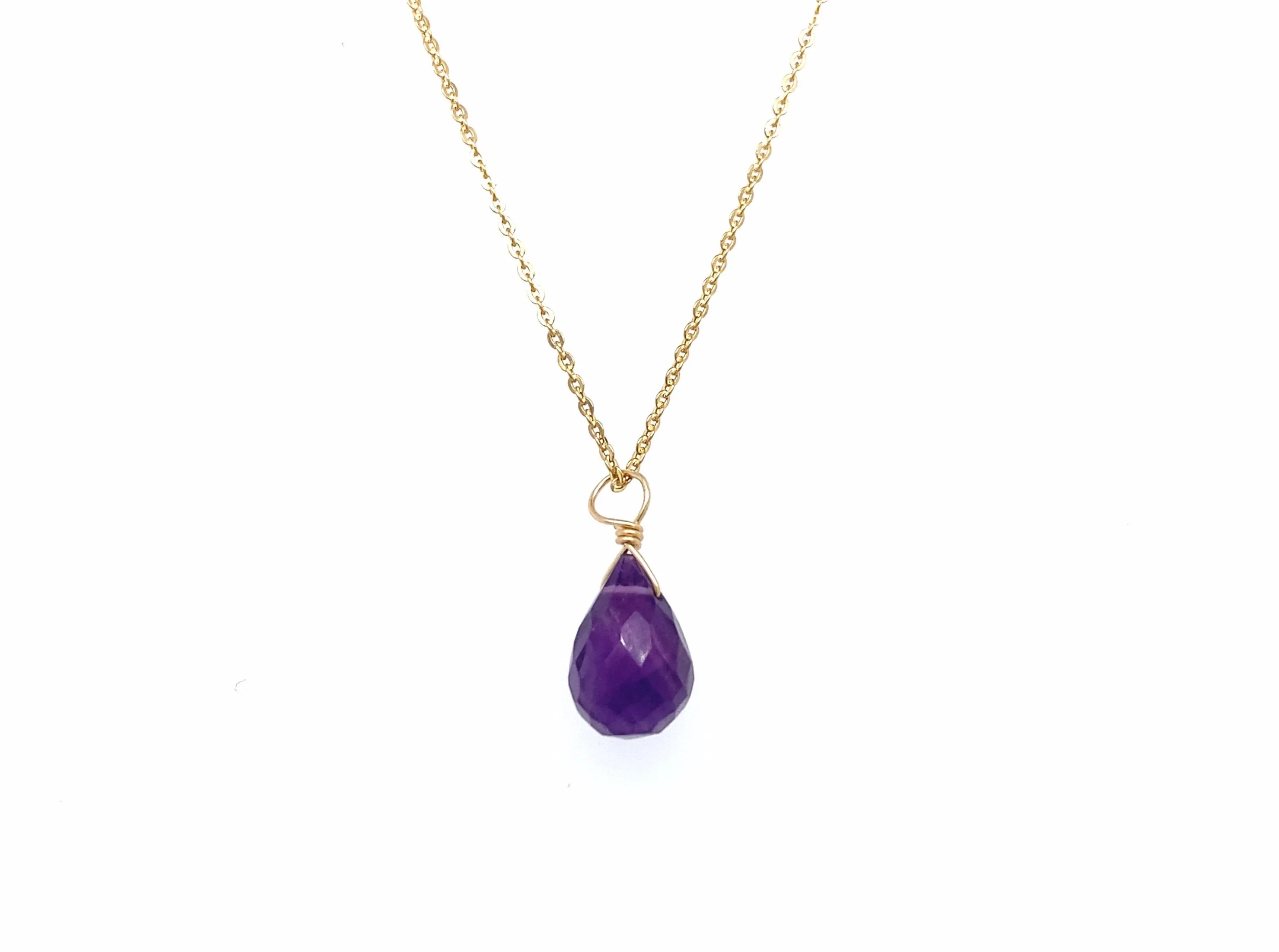 Bohemian Birthstone - February- Amethyst Necklace