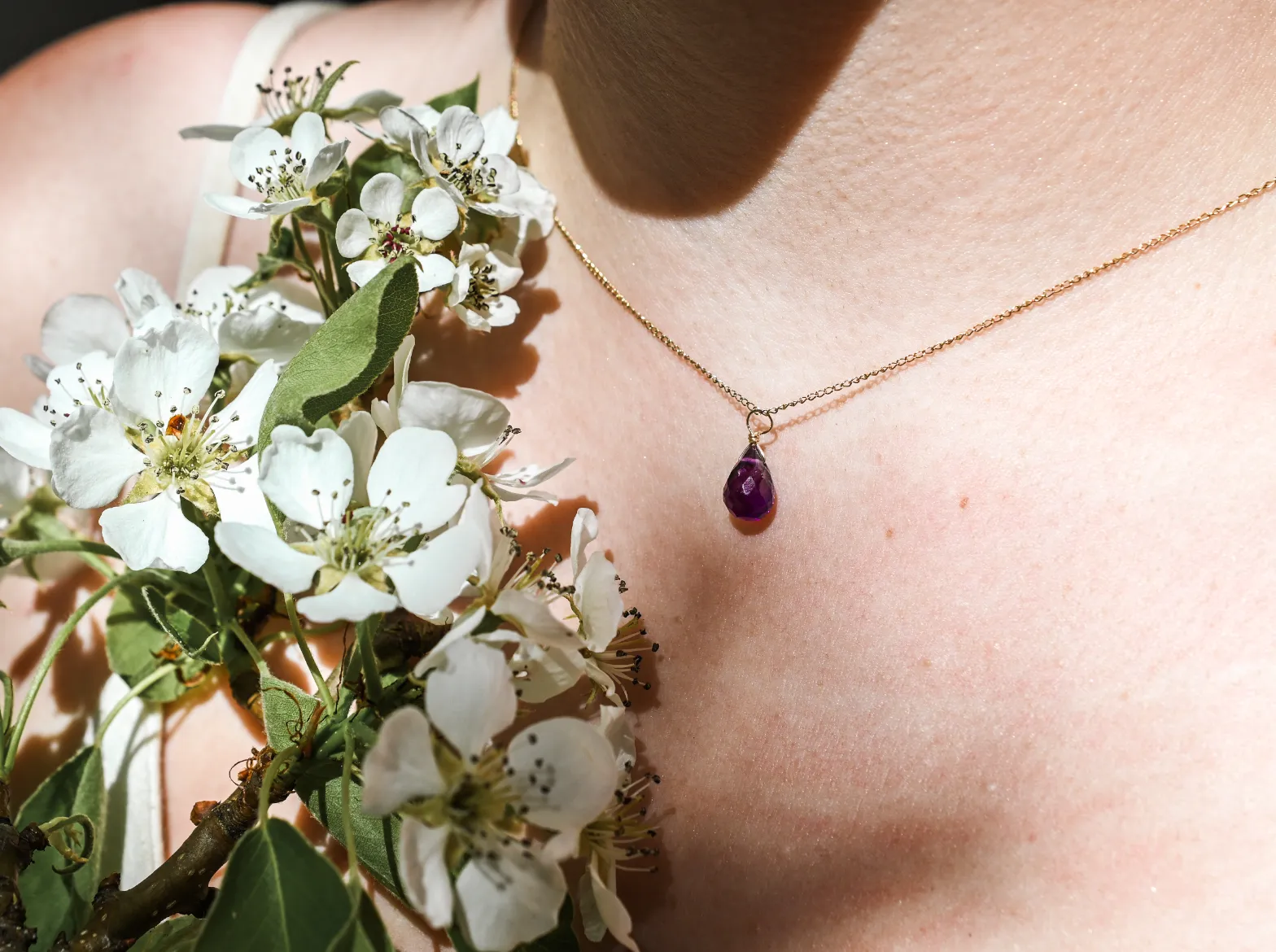 Bohemian Birthstone - February- Amethyst Necklace