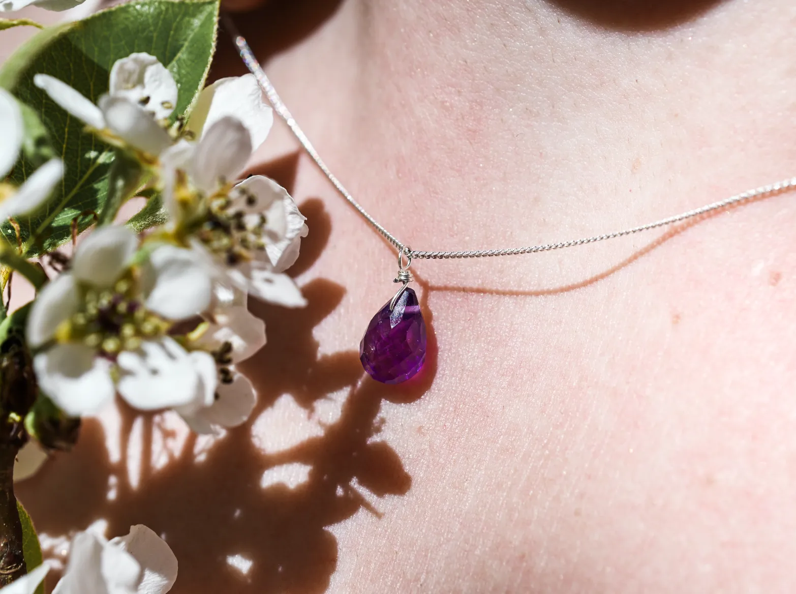 Bohemian Birthstone - February- Amethyst Necklace