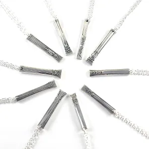 Bulk Lot of 10 Dainty Spoon Vertical Bar Necklaces - Wholesale