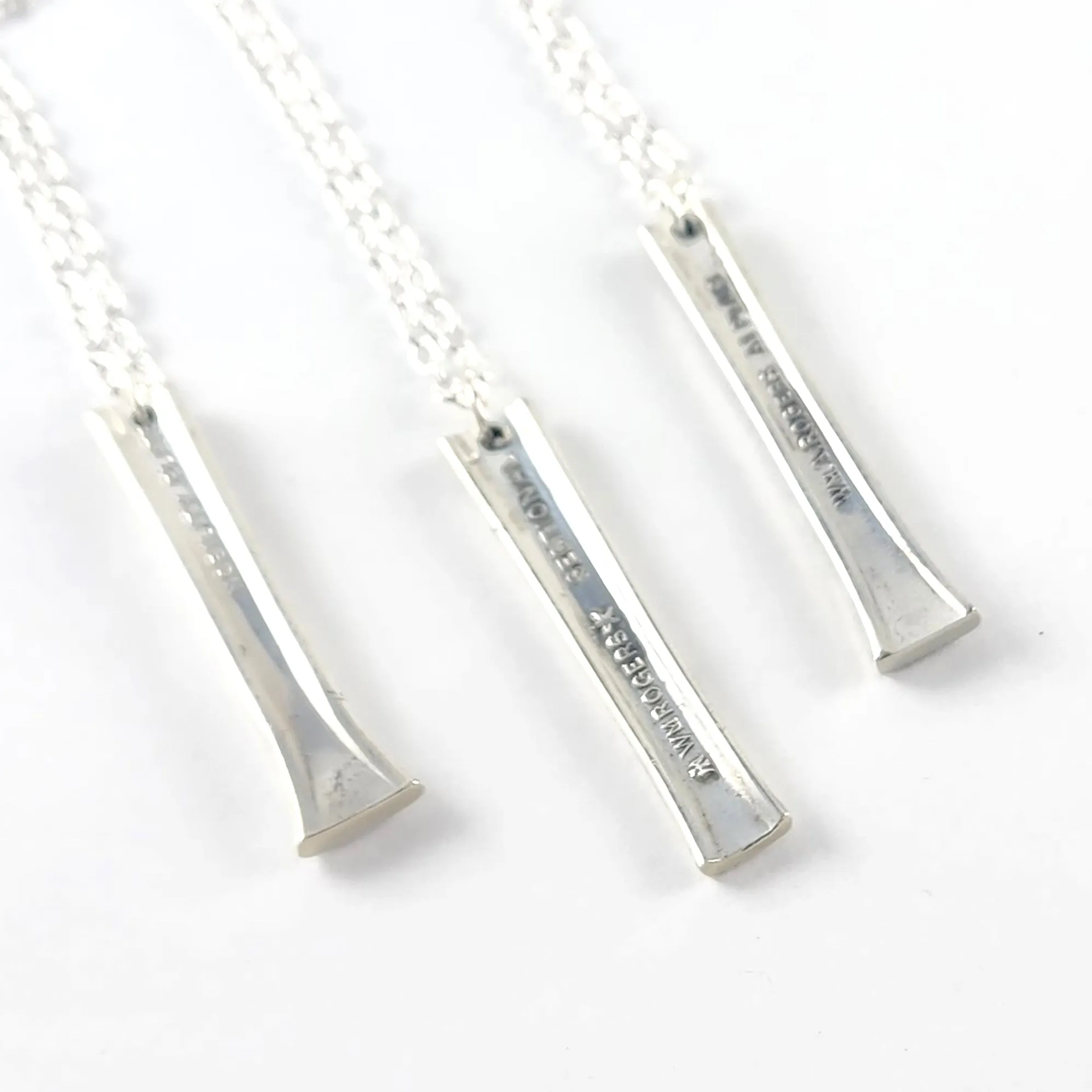 Bulk Lot of 10 Dainty Spoon Vertical Bar Necklaces - Wholesale