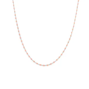 Candy Chain Necklace | Peach Fuzz & Silver