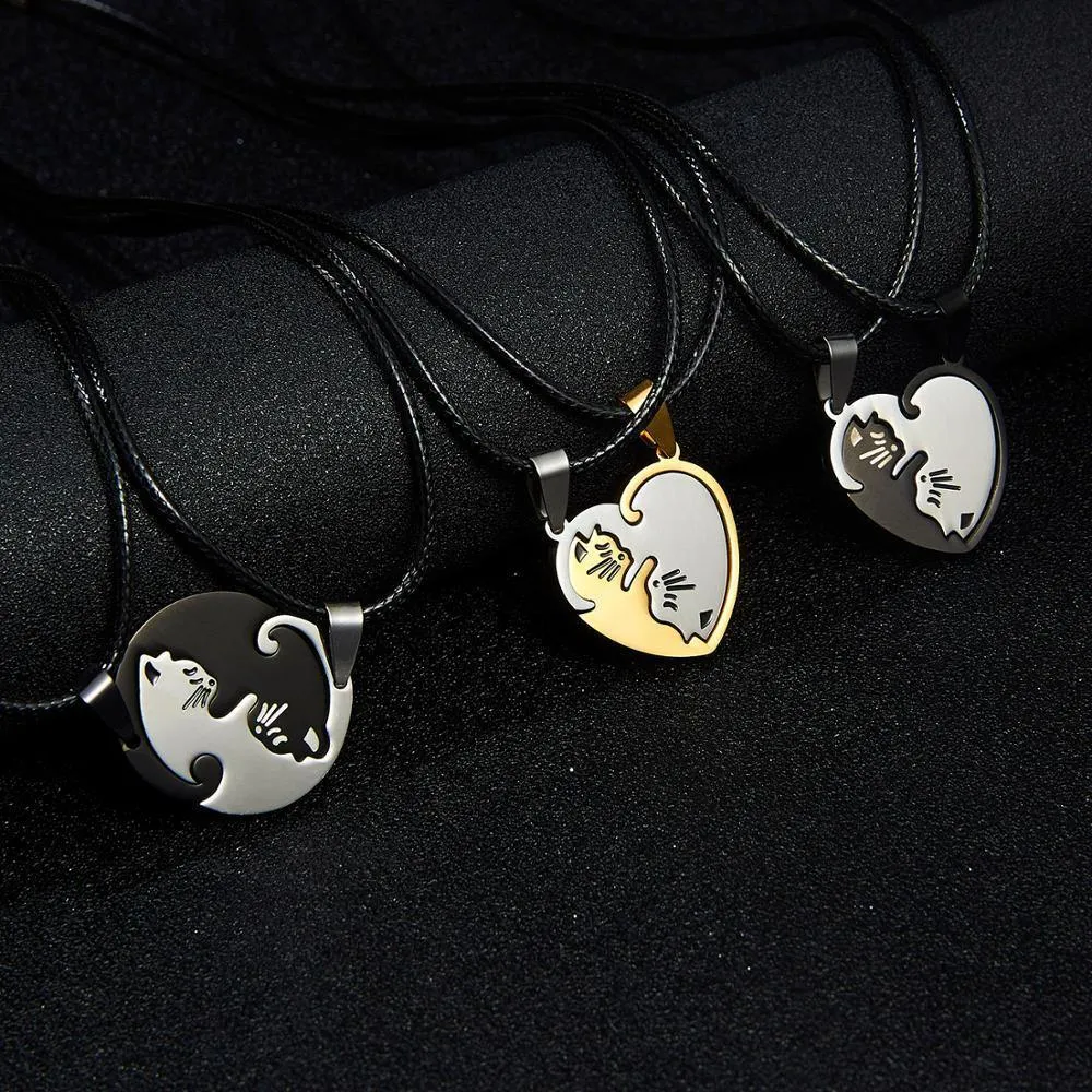 Cat Lovers Couple Necklaces