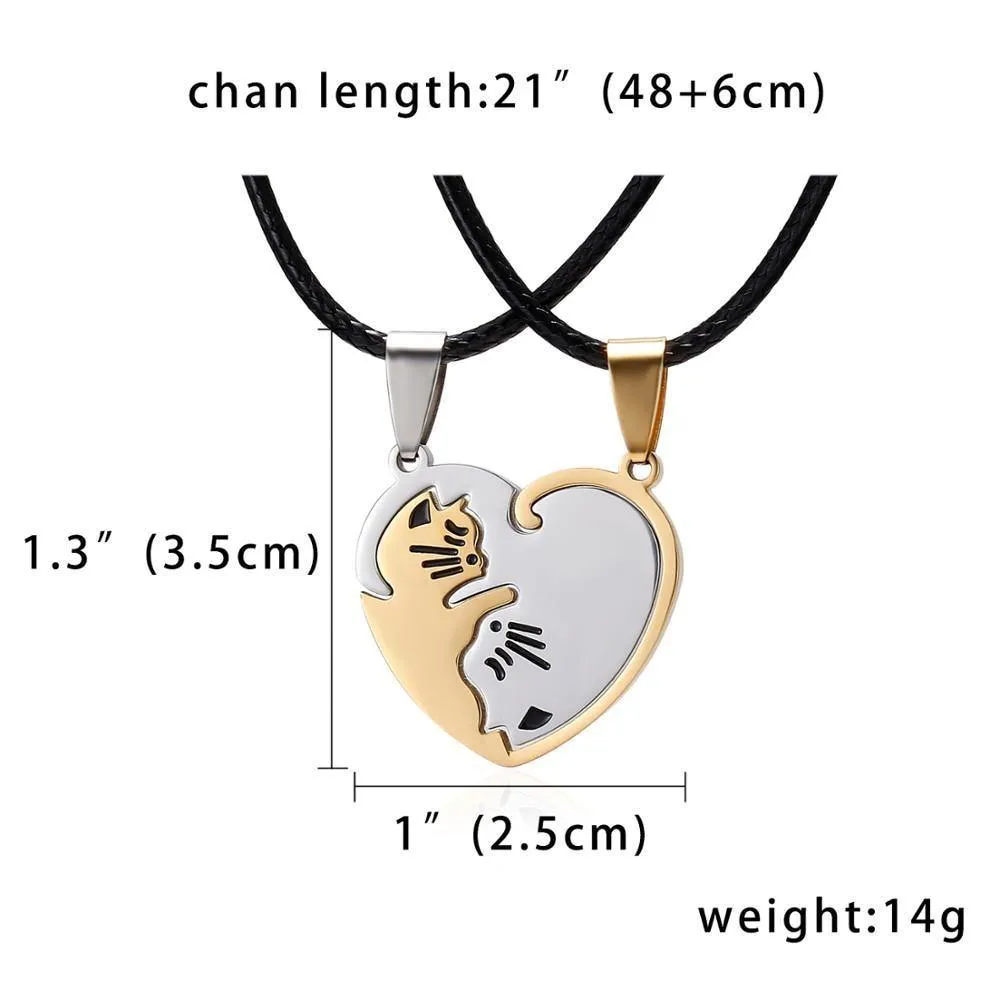 Cat Lovers Couple Necklaces