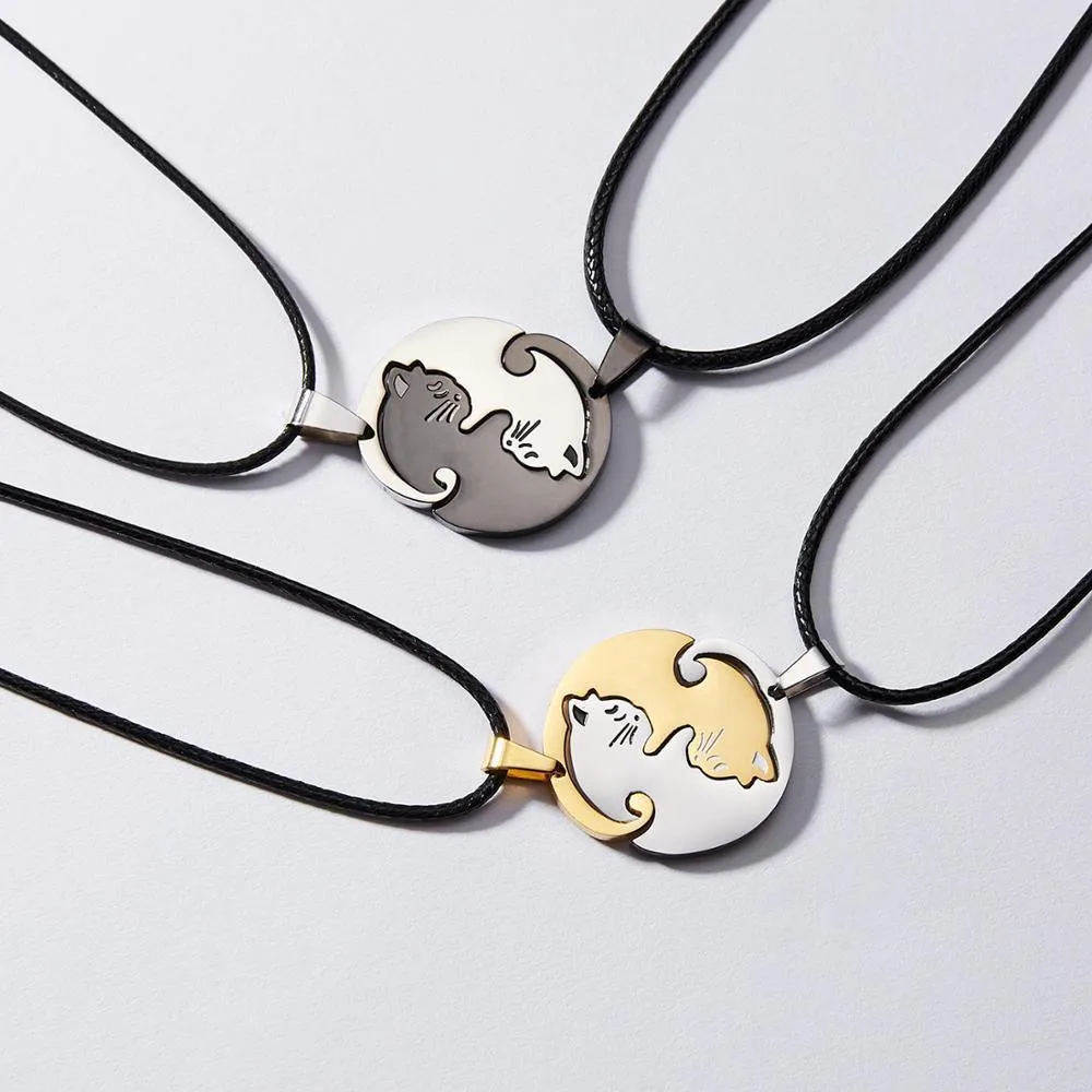 Cat Lovers Couple Necklaces