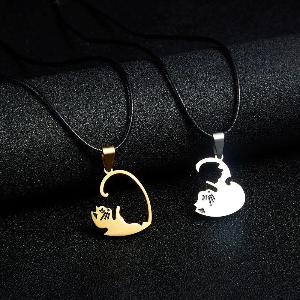 Cat Lovers Couple Necklaces