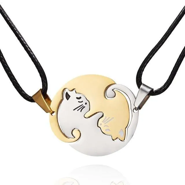 Cat Lovers Couple Necklaces