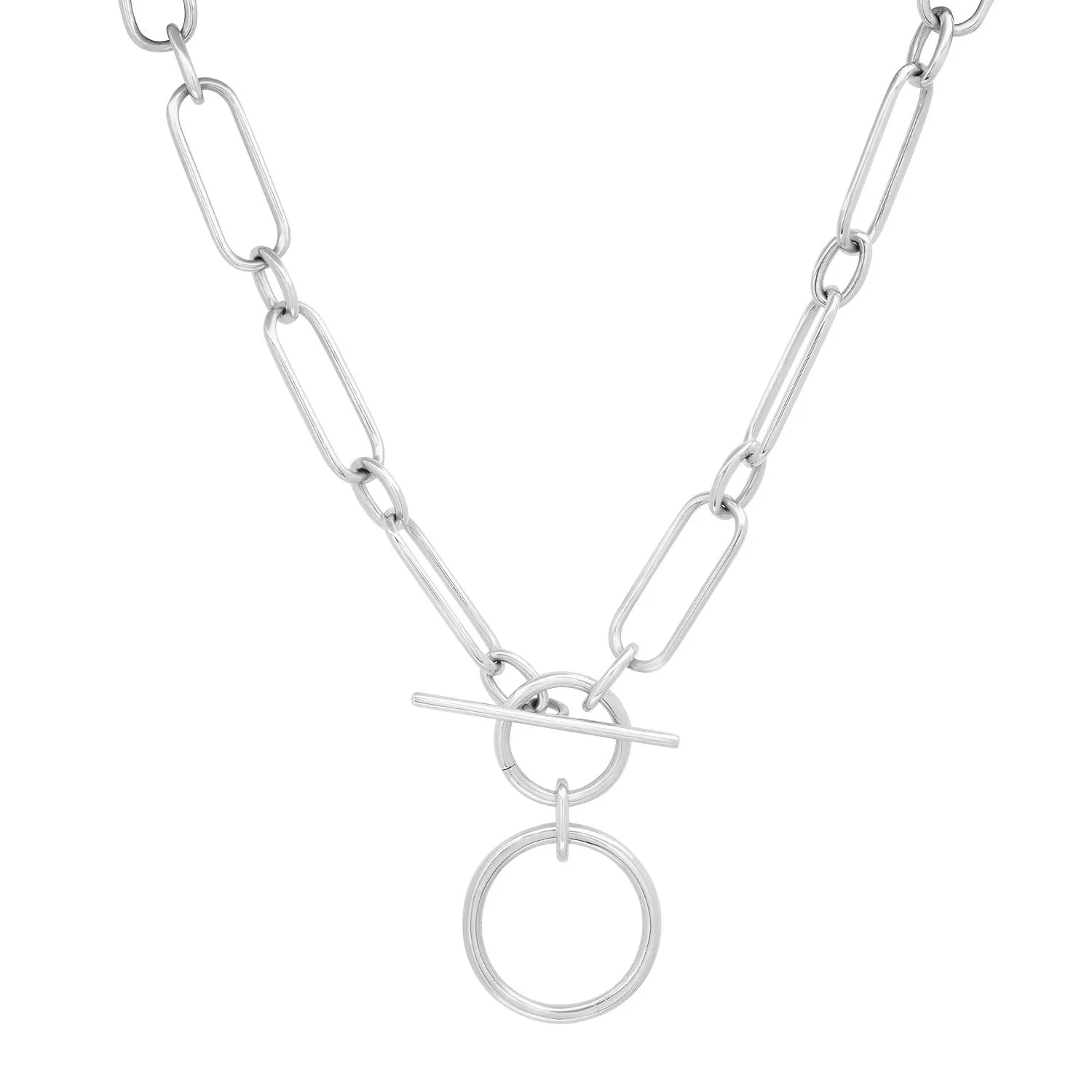 Charming Link Chain Toggle Necklace