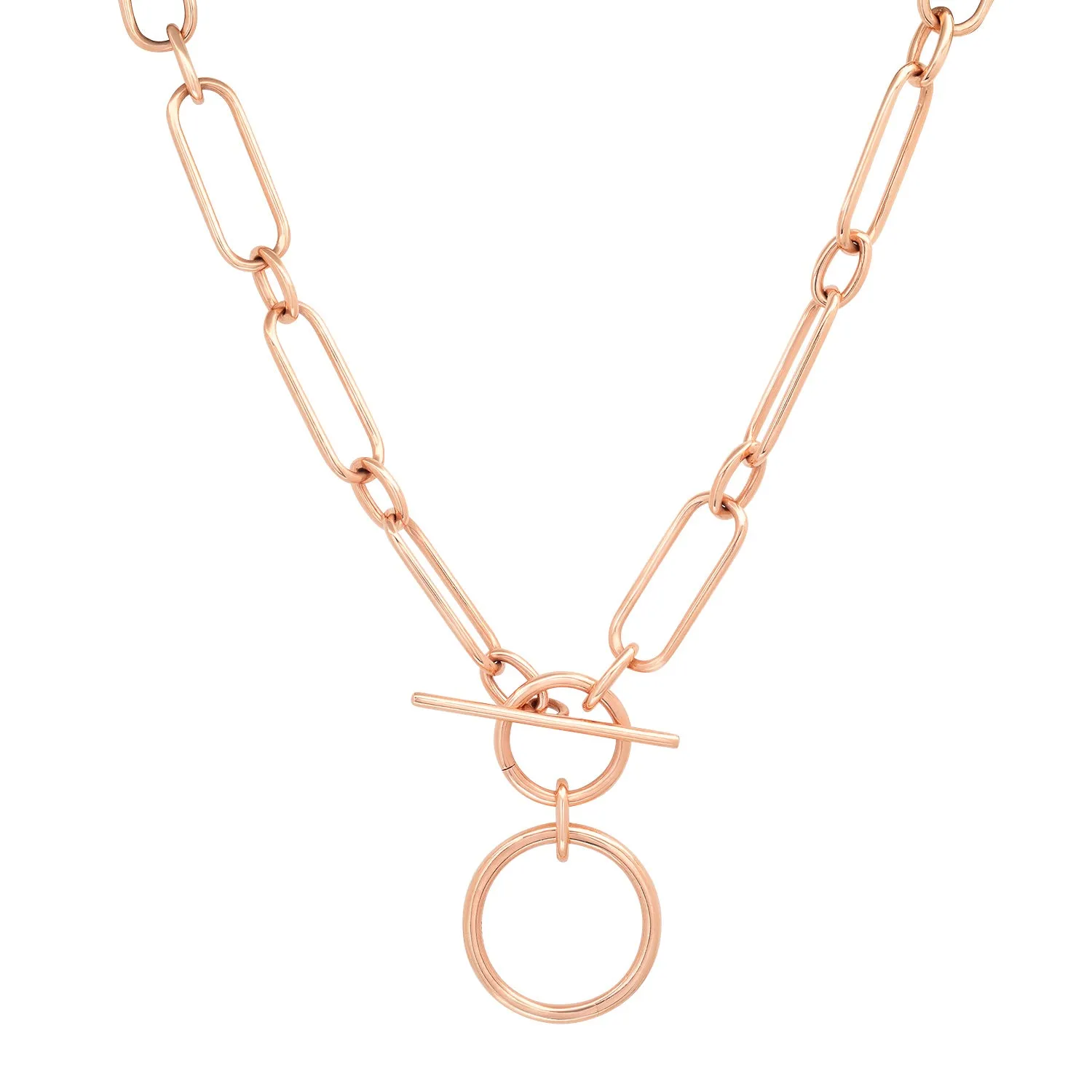 Charming Link Chain Toggle Necklace