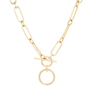 Charming Link Chain Toggle Necklace