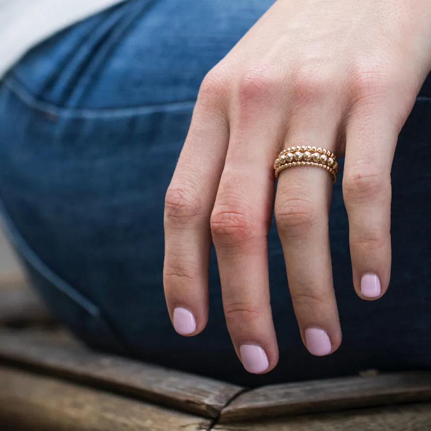 classic gold 3mm bead ring