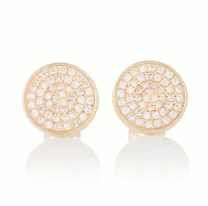 Classic Pave Diamond Disc Studs