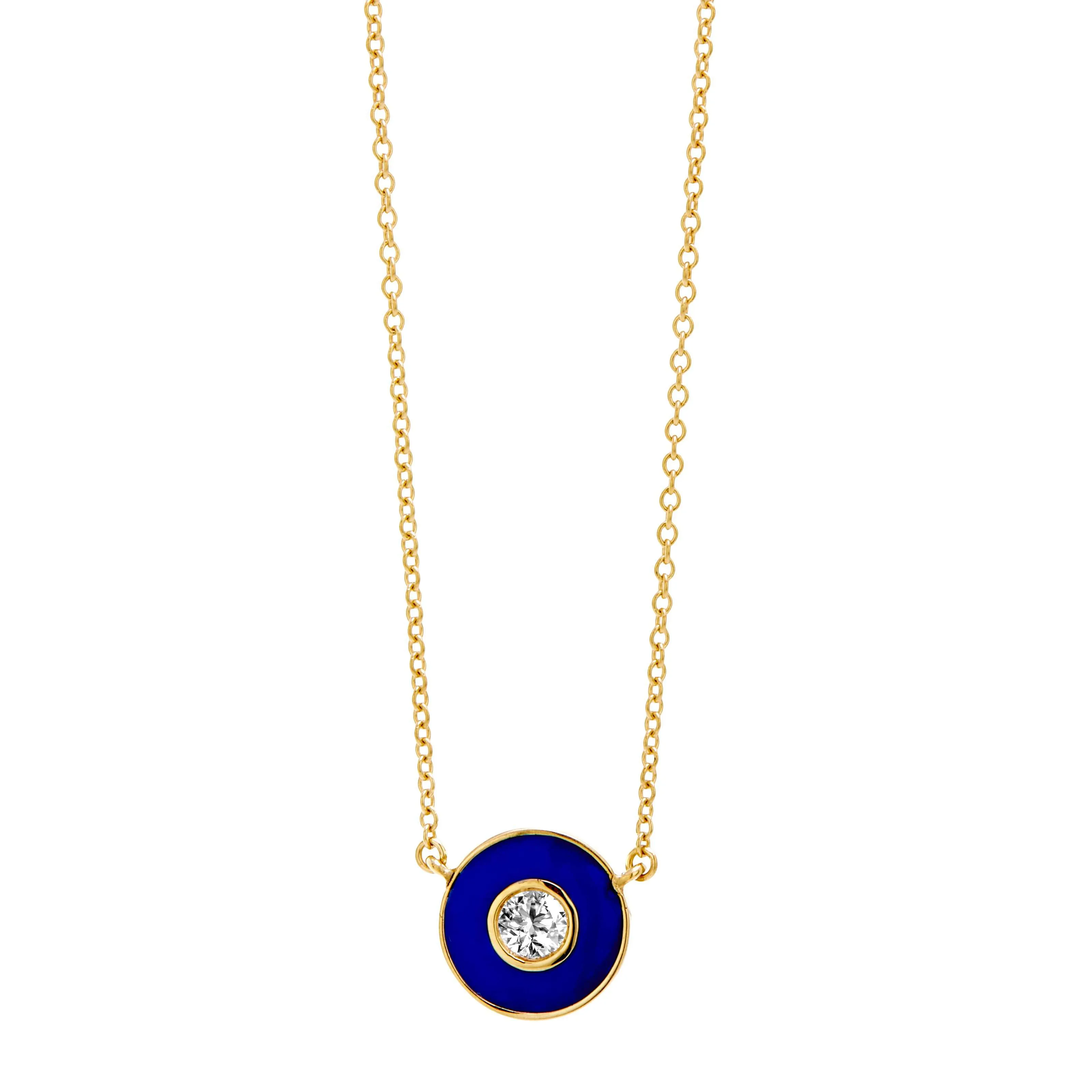 Cosmic Enamel Diamond Necklaces