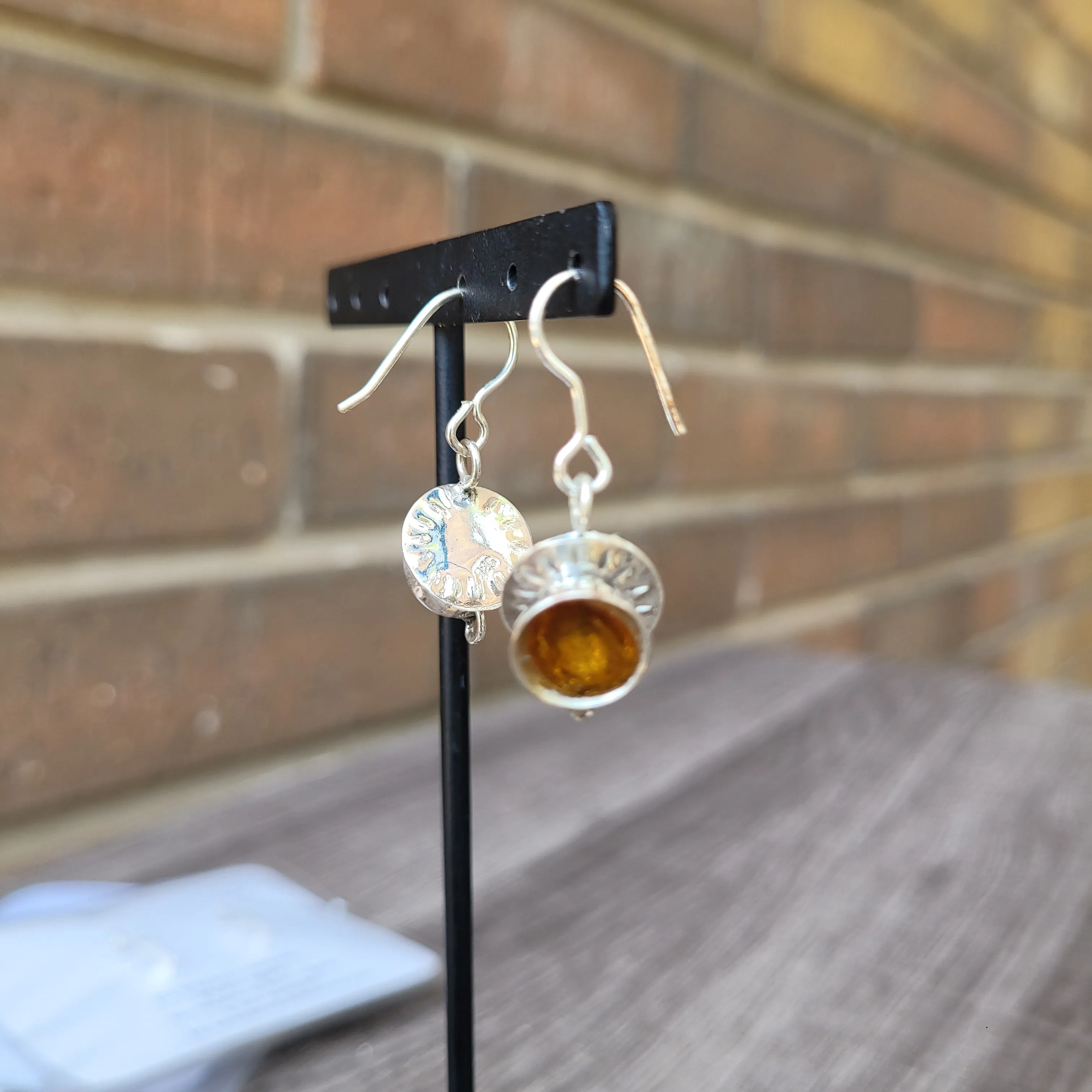 Cup of tea 925 silver earrings