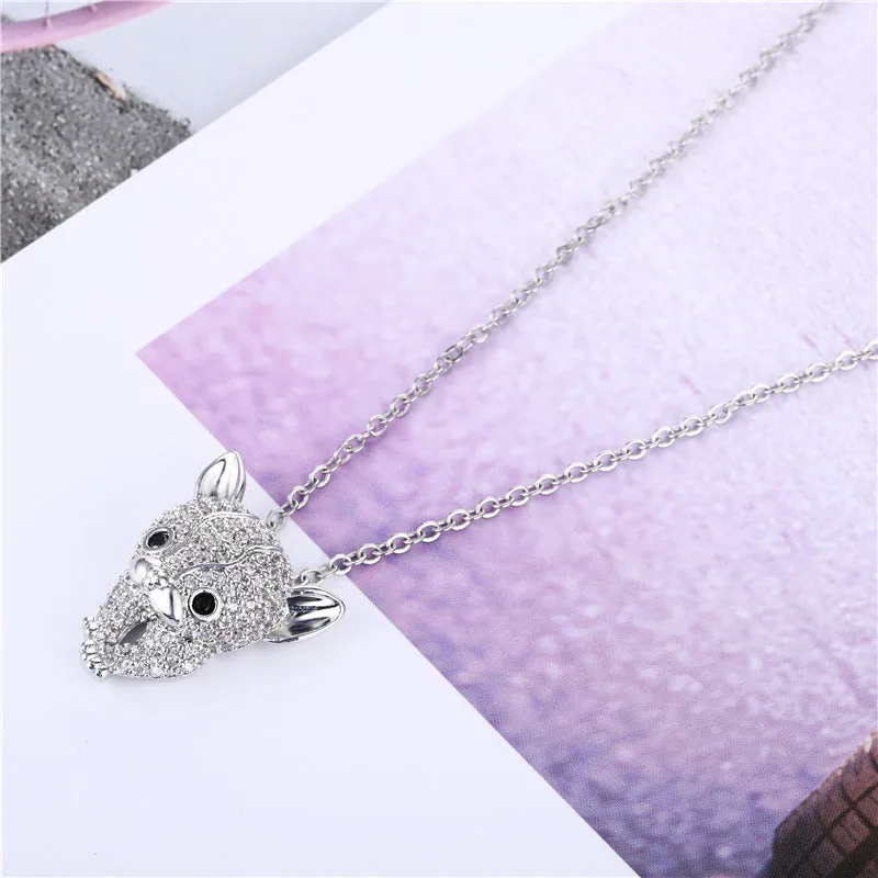 Cute Animal Koala Rhinestone Necklace