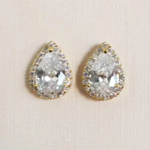 CZ Stud Earrings 16mm Roxi