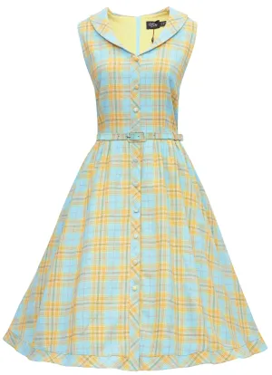 Dolly And Dotty 1950's Button Up Check Swing Dress