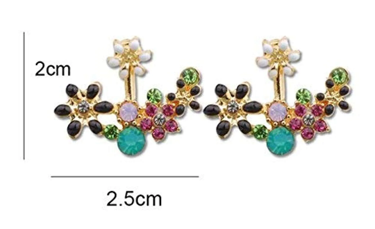 Electomania Multicolour Stylish Fancy Party Wear Stud Earrings for Women & Girls 1 Pair