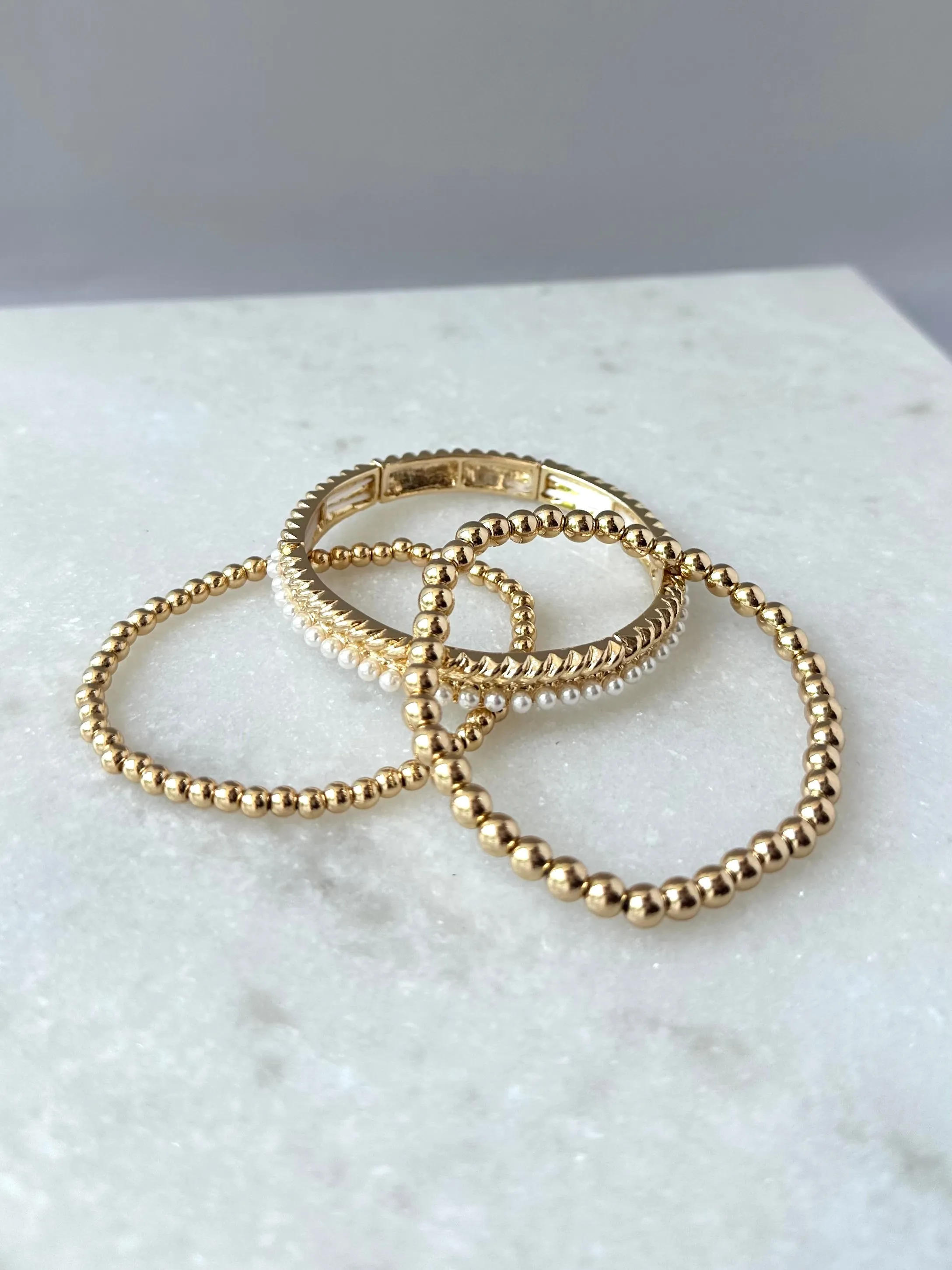 Emma Bracelet Set- Gold