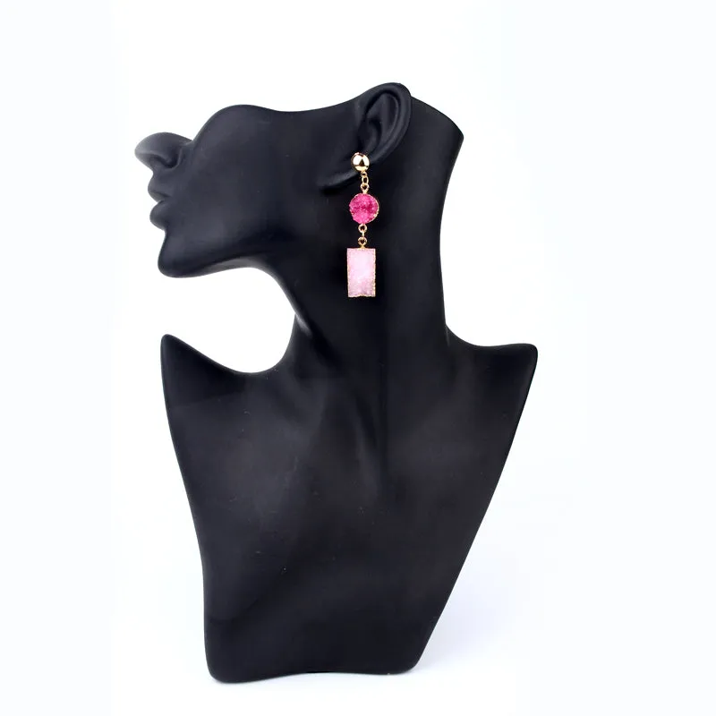 Fab and Stylish Resin Pink Earrings