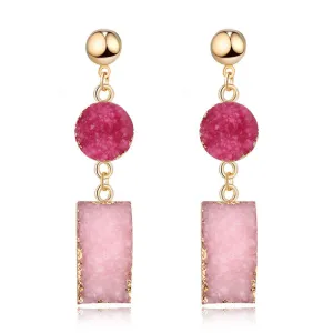 Fab and Stylish Resin Pink Earrings