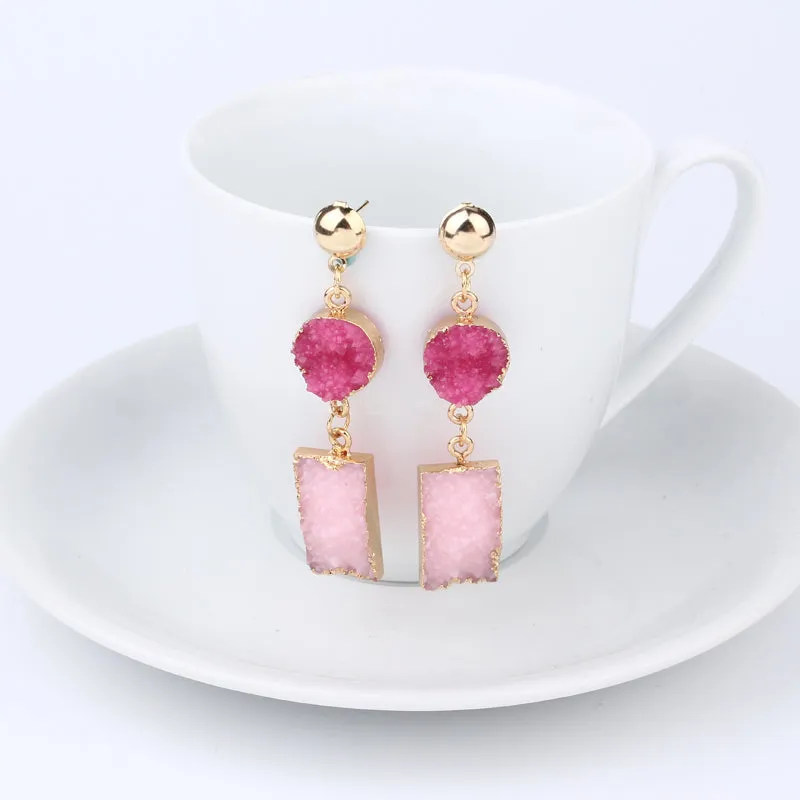 Fab and Stylish Resin Pink Earrings