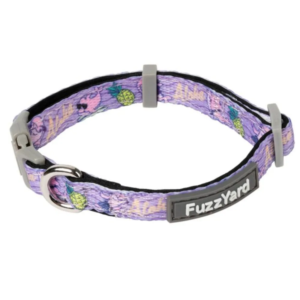 FuzzYard Cotton Dog Collar - Aloha Dolphins