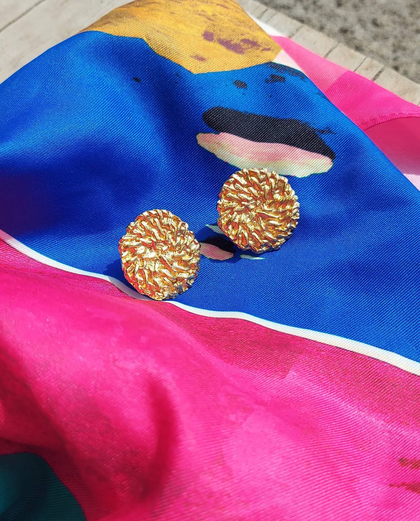 Holbox Textured Gold Earrings