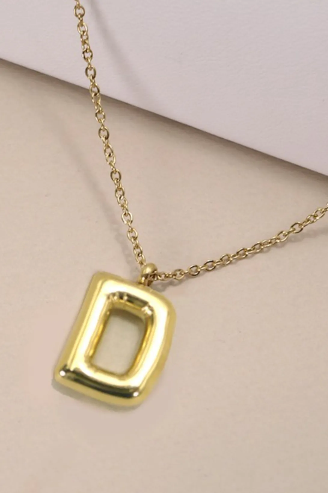 Initial Gold Bubble Necklaces