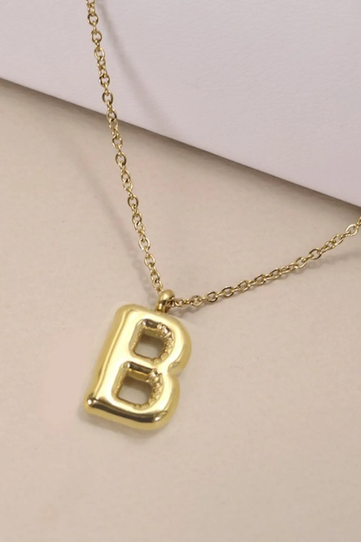 Initial Gold Bubble Necklaces