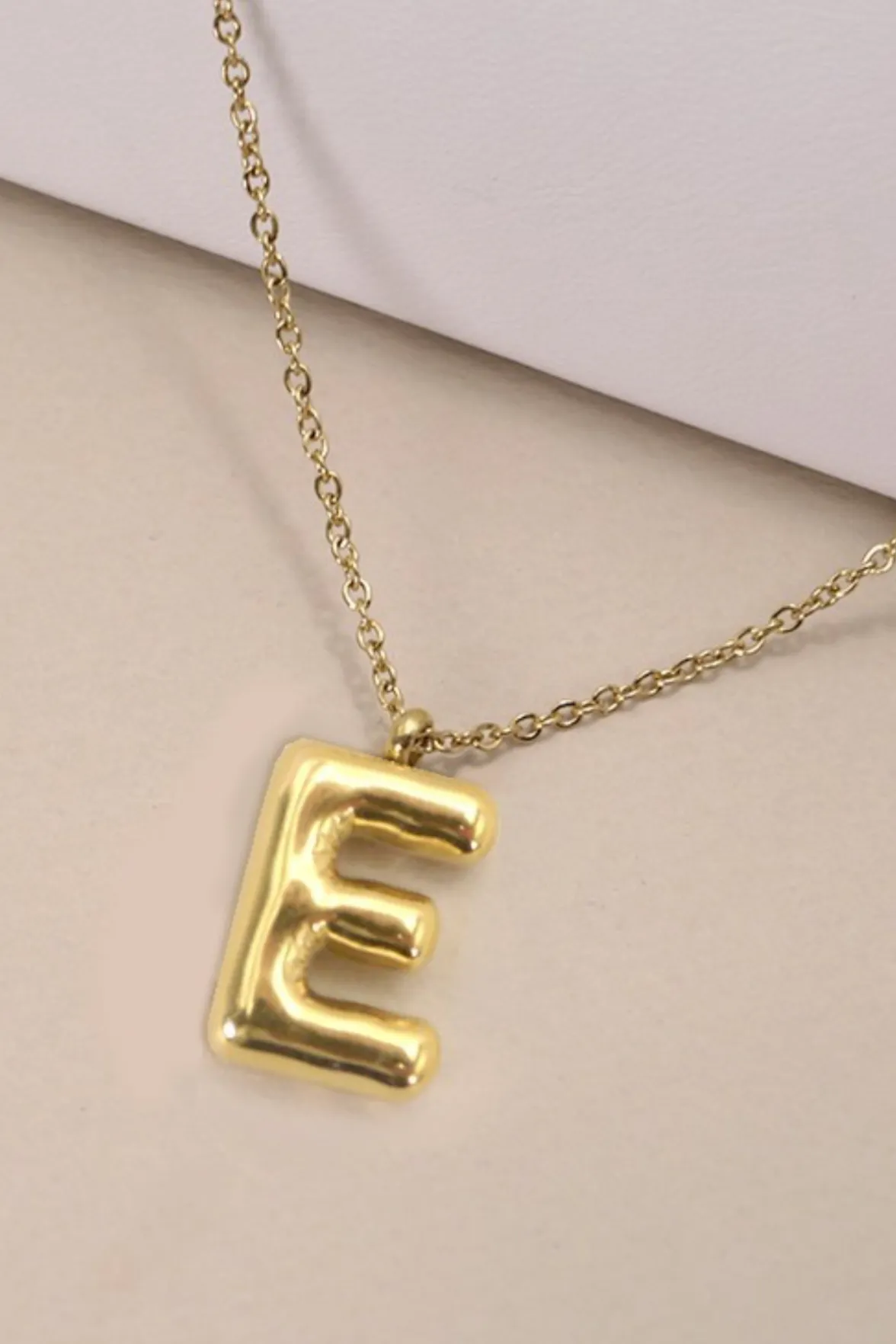 Initial Gold Bubble Necklaces