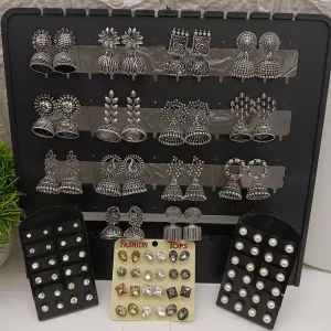 JewelMaze  Stylish Set Of 50 Pcs Earrings Combos