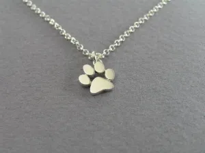 Jisensp New Chokers Necklace Tassut Cat and Dog Paw Print Animal Jewelry Women Pendant Cute Delicate Statement Necklaces N191