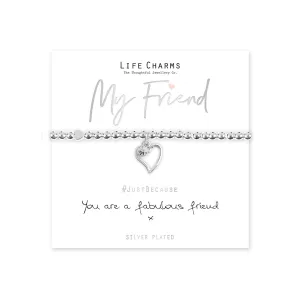 Life Charms "Fabulous Friend" Heart Bracelet