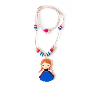 Lilies & Roses Cute Doll Necklace - Doll with Cape