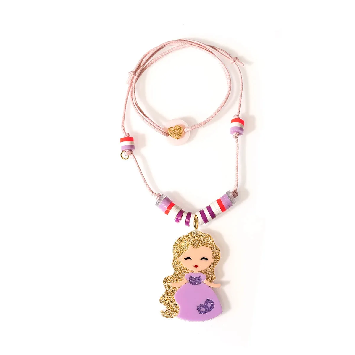 Lilies & Roses Cute Doll Necklace - Doll with Magical Hair