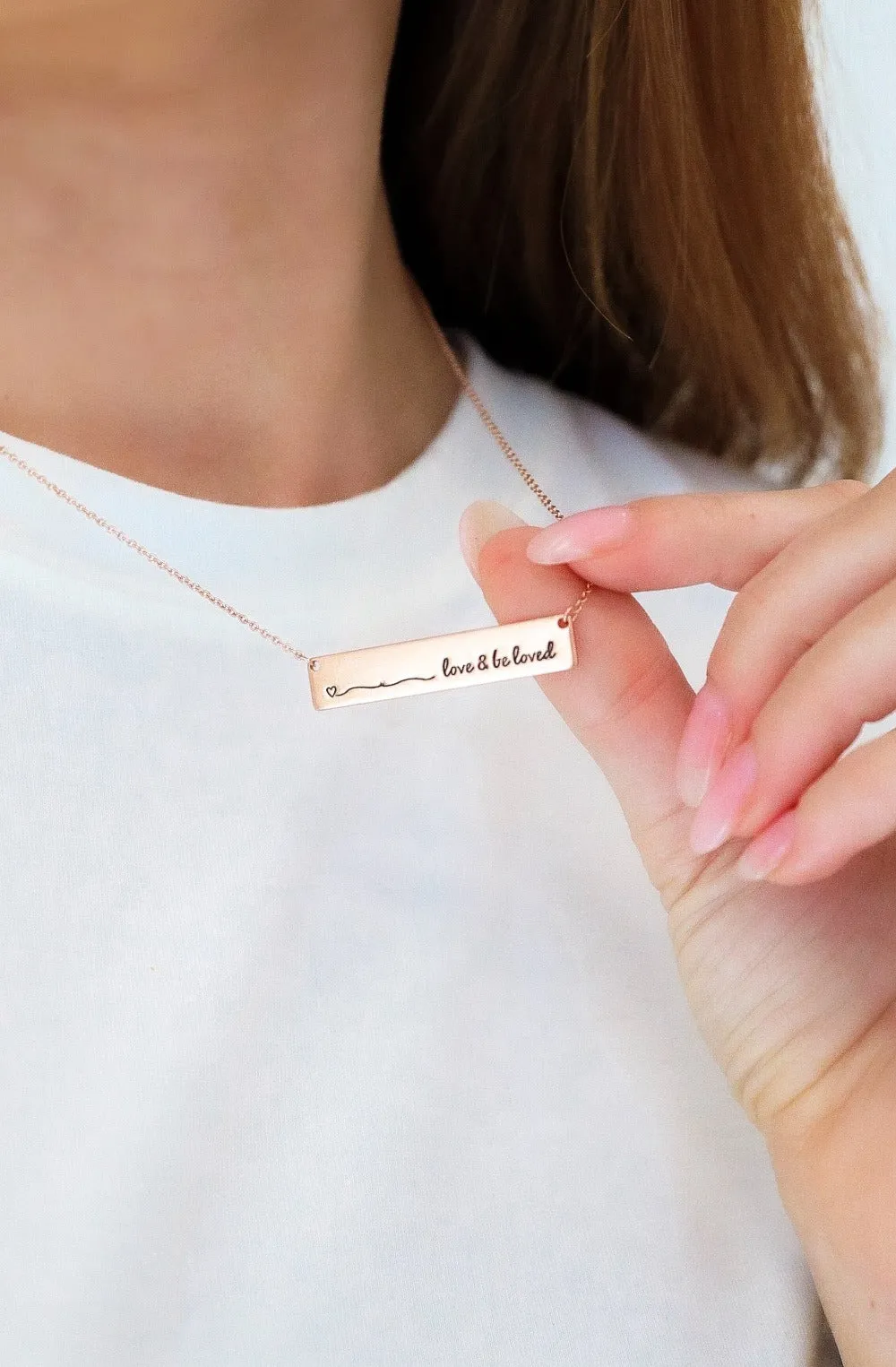 Love   Be Loved Bar Necklace - Final Sale